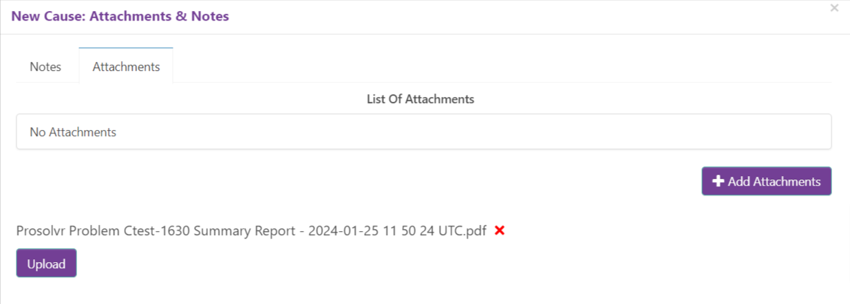 Add an attachment in ProSolvr