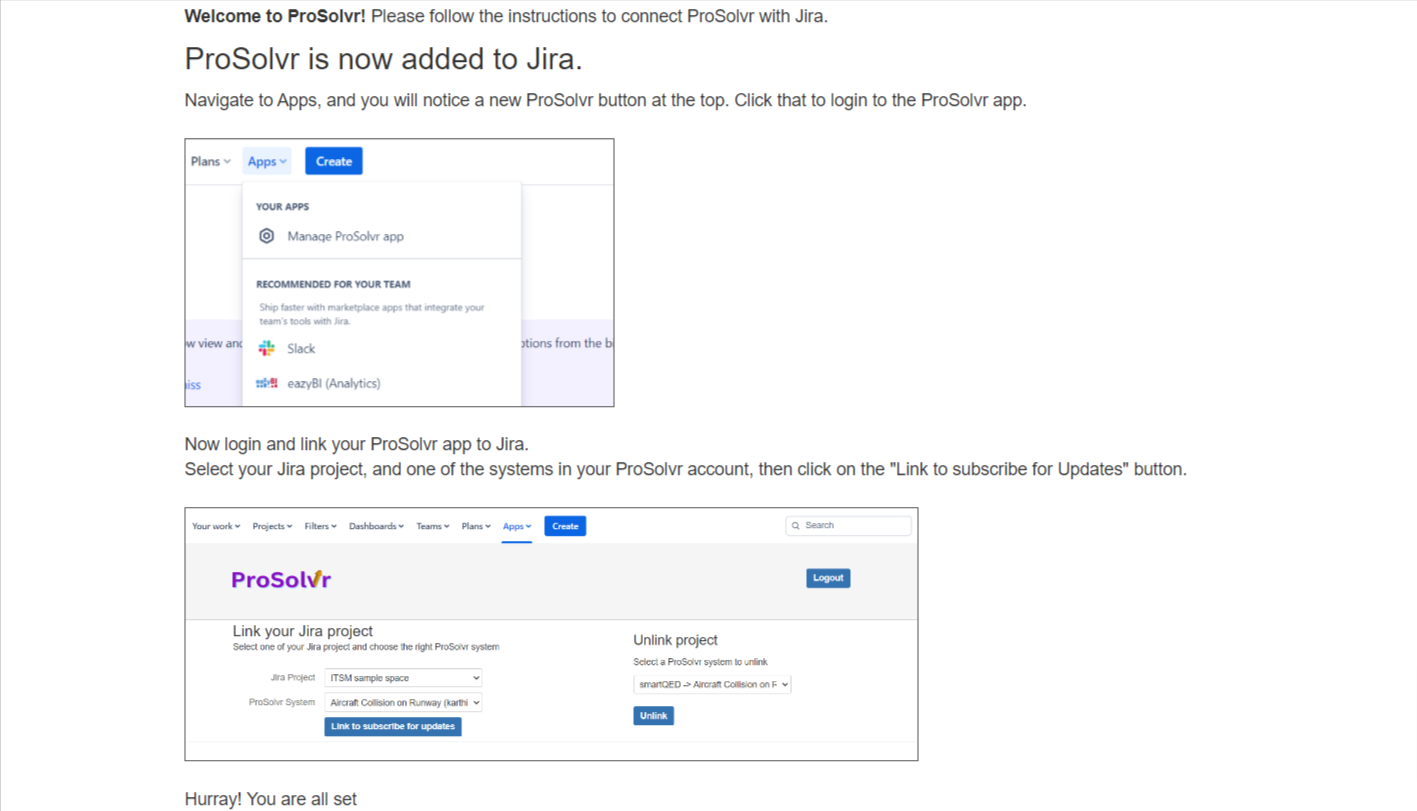 ProSolvr Jira app added to Jira