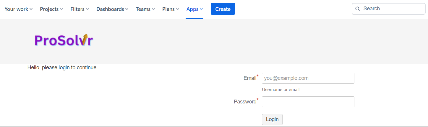 ProSolvr Jira Login